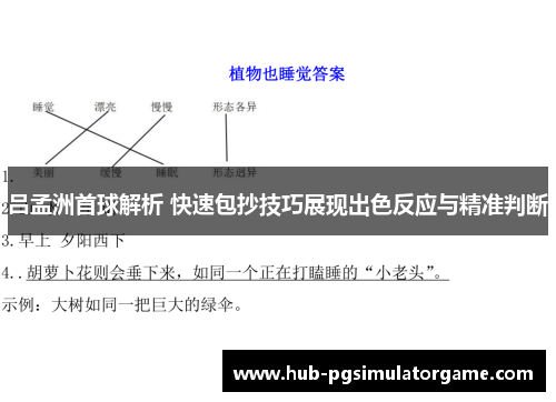 吕孟洲首球解析 快速包抄技巧展现出色反应与精准判断